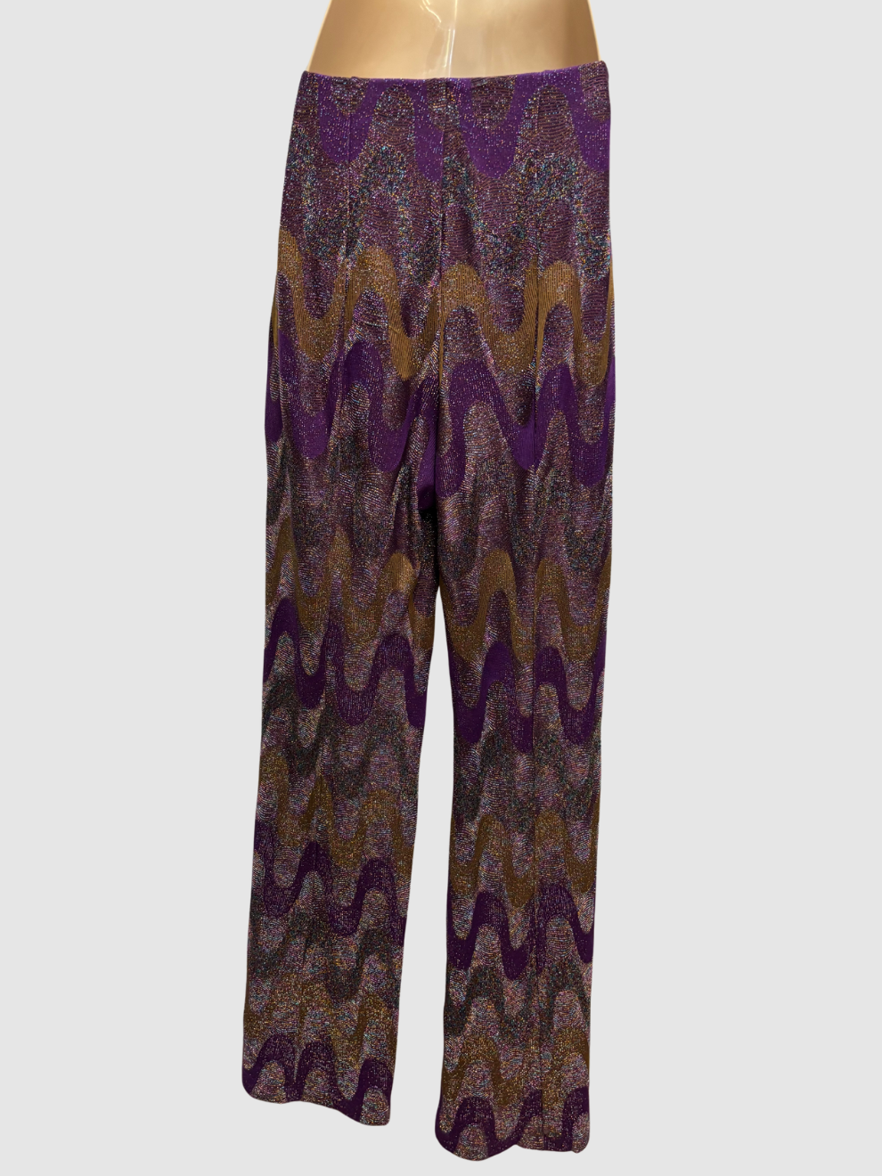 Lila glitzernde Hose von Missoni Collection