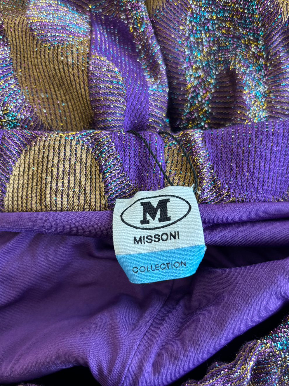 Lila glitzernde Hose von Missoni Collection