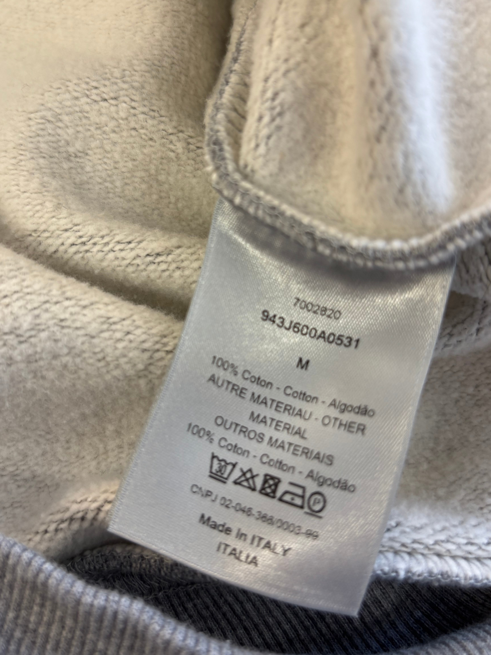 Grauer Sweater CD Icon von Dior