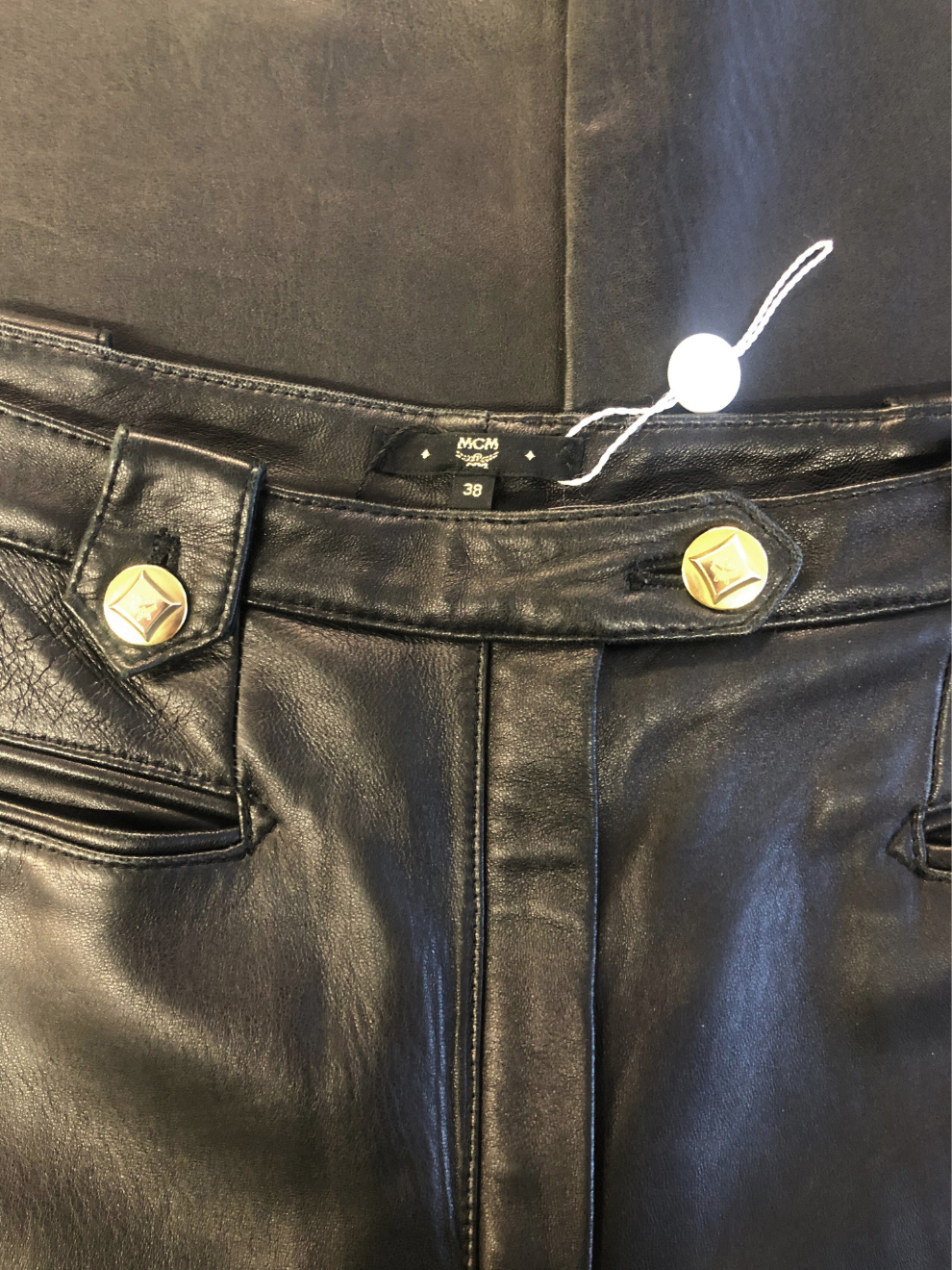 Schwarze Lammleder-Hose von MCM