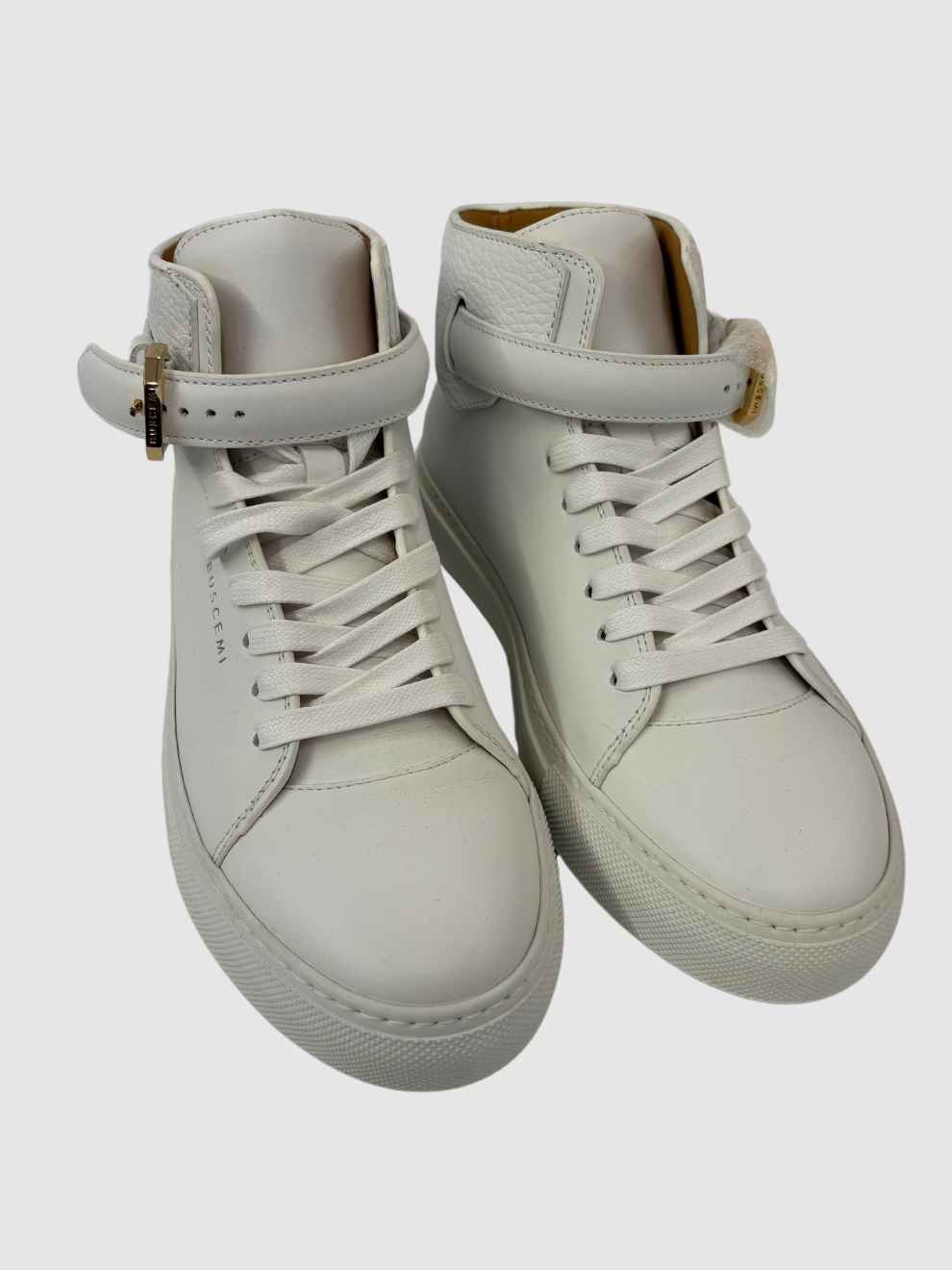 Weißer High-Top-Sneaker mit Schloss von Buscemi