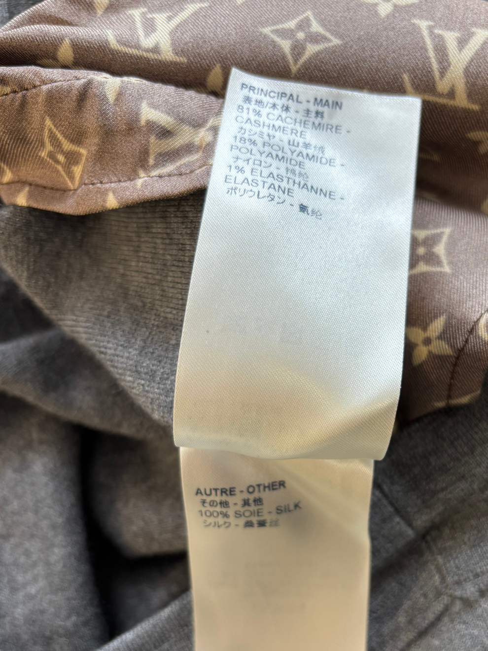 Graue Kaschmir-Hose von Louis Vuitton