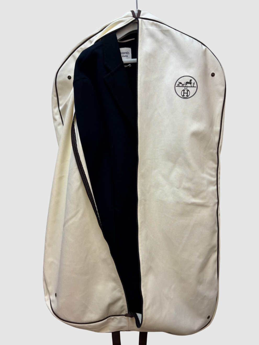 Dunkelblauer Kaschmir-Mantel von Hermès