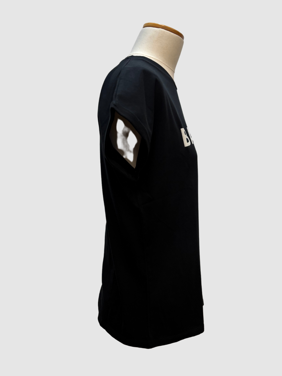 Schwarzes Glitzer-T-Shirt von Balmain