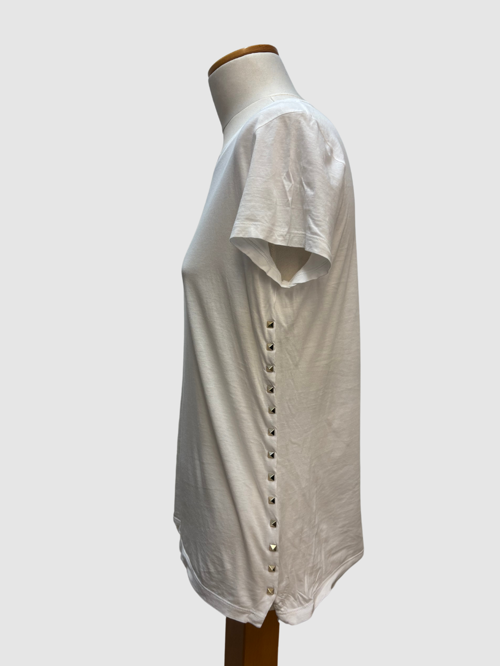 Weißes Rockstud-T-Shirt von Valentino