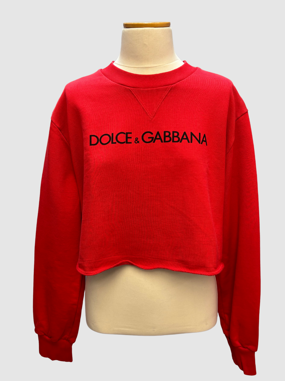 Roter cropped Sweater von Dolce & Gabbana