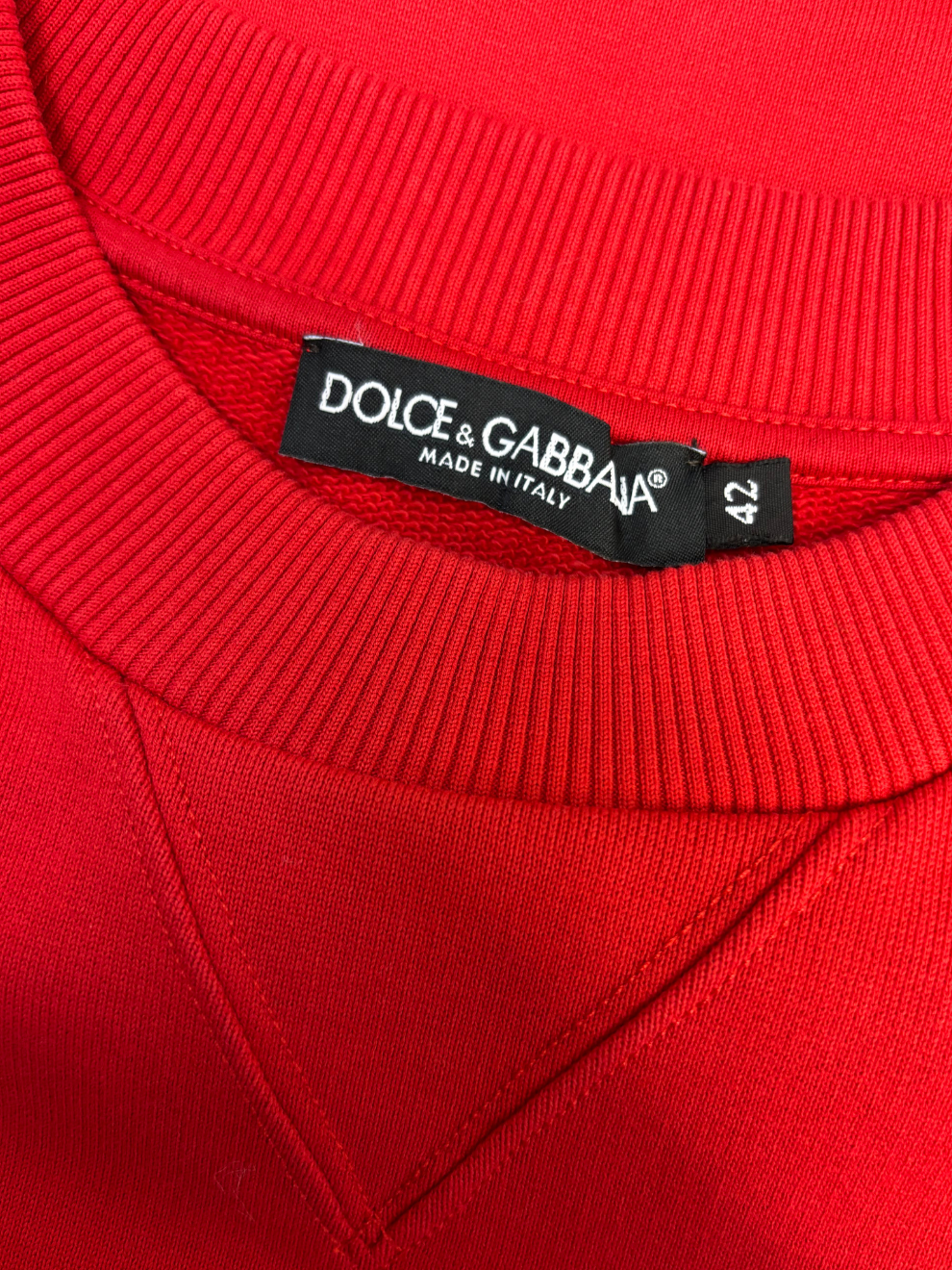 Roter cropped Sweater von Dolce & Gabbana