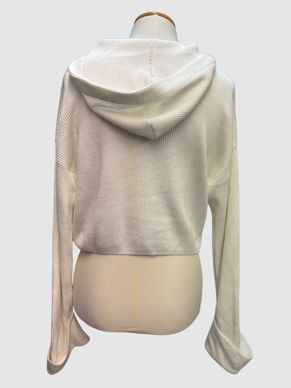 Weißer cropped Hoodie von Brunello Cucinelli