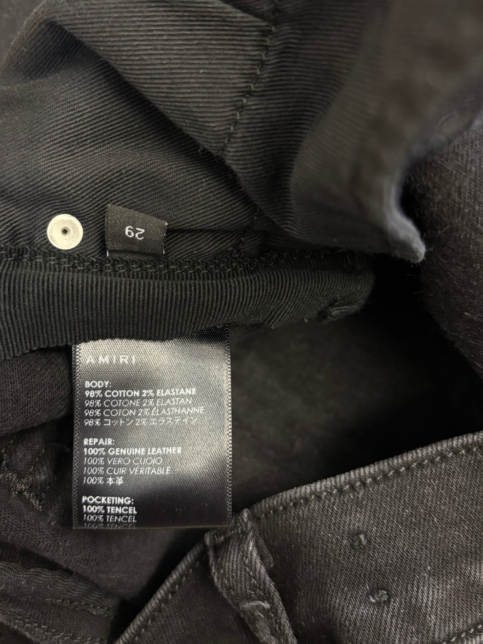 Schwarze Skinny Destroyed Jeans von Amiri