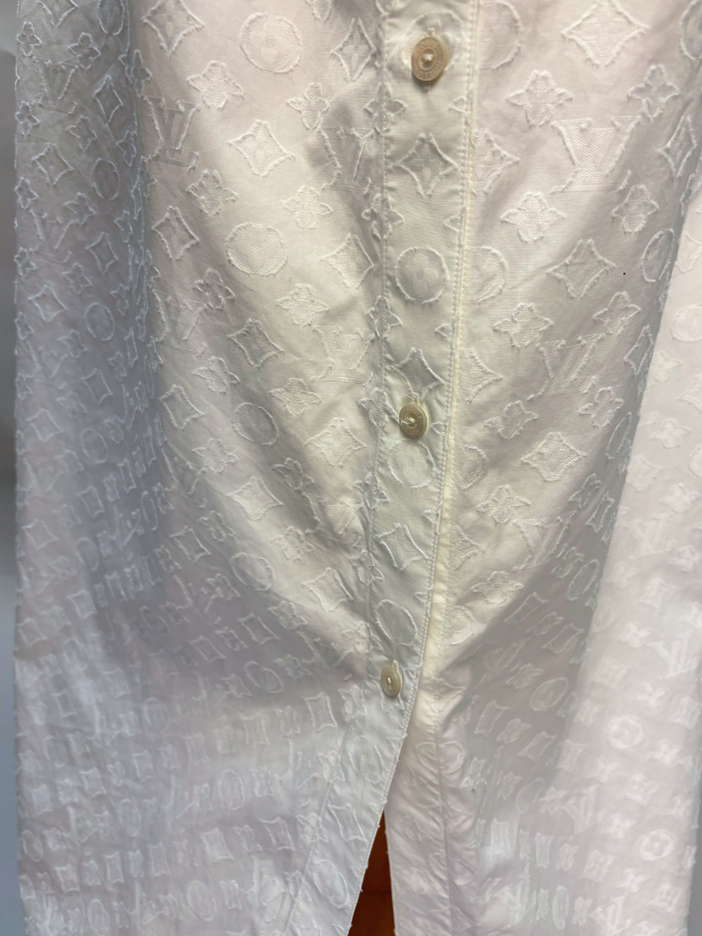 Weißes Hemdblusenkleid von Louis Vuitton