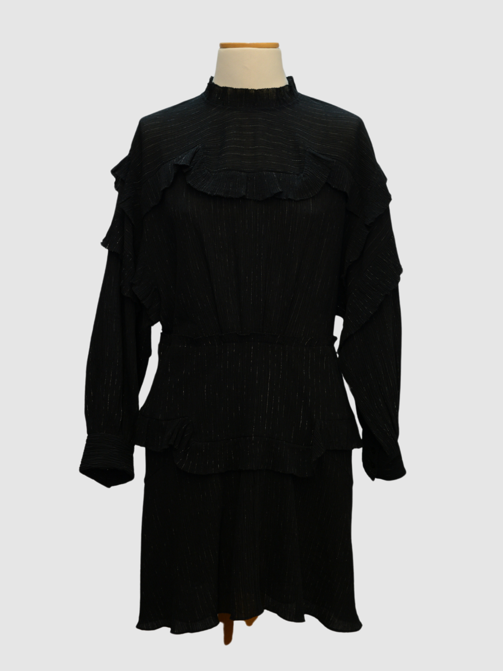 Schwarzes Kleid mit Volants von Isabel Marant