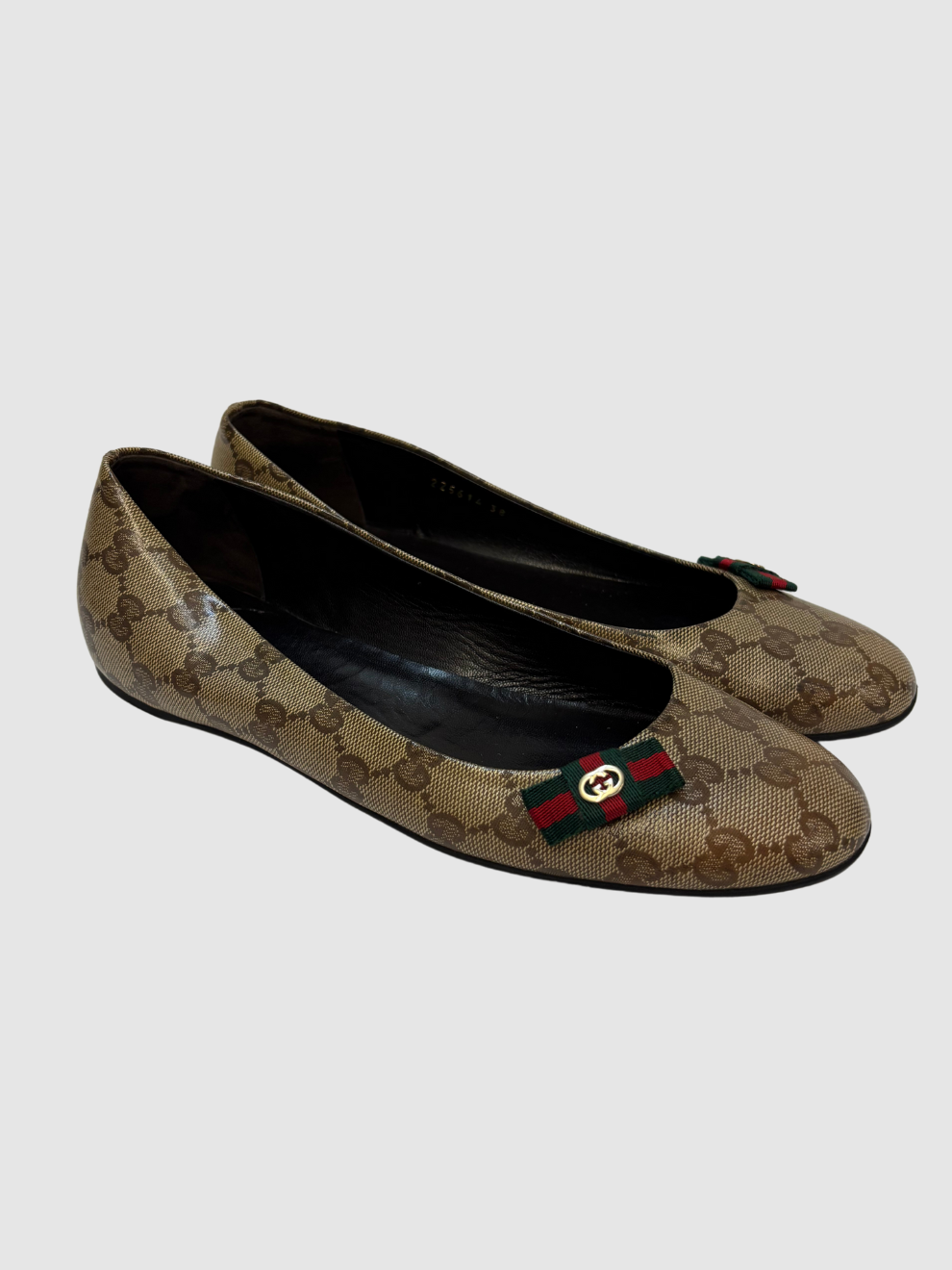 Braune GG Ballerinas von Gucci