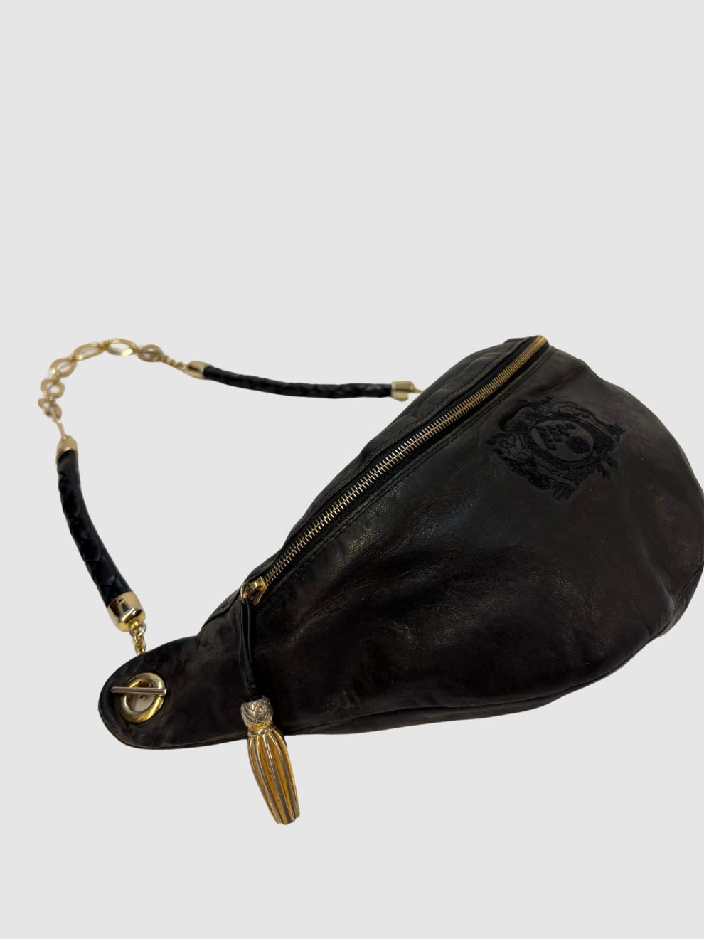 Schwarze Vintage Umhängetasche von Bottega Veneta