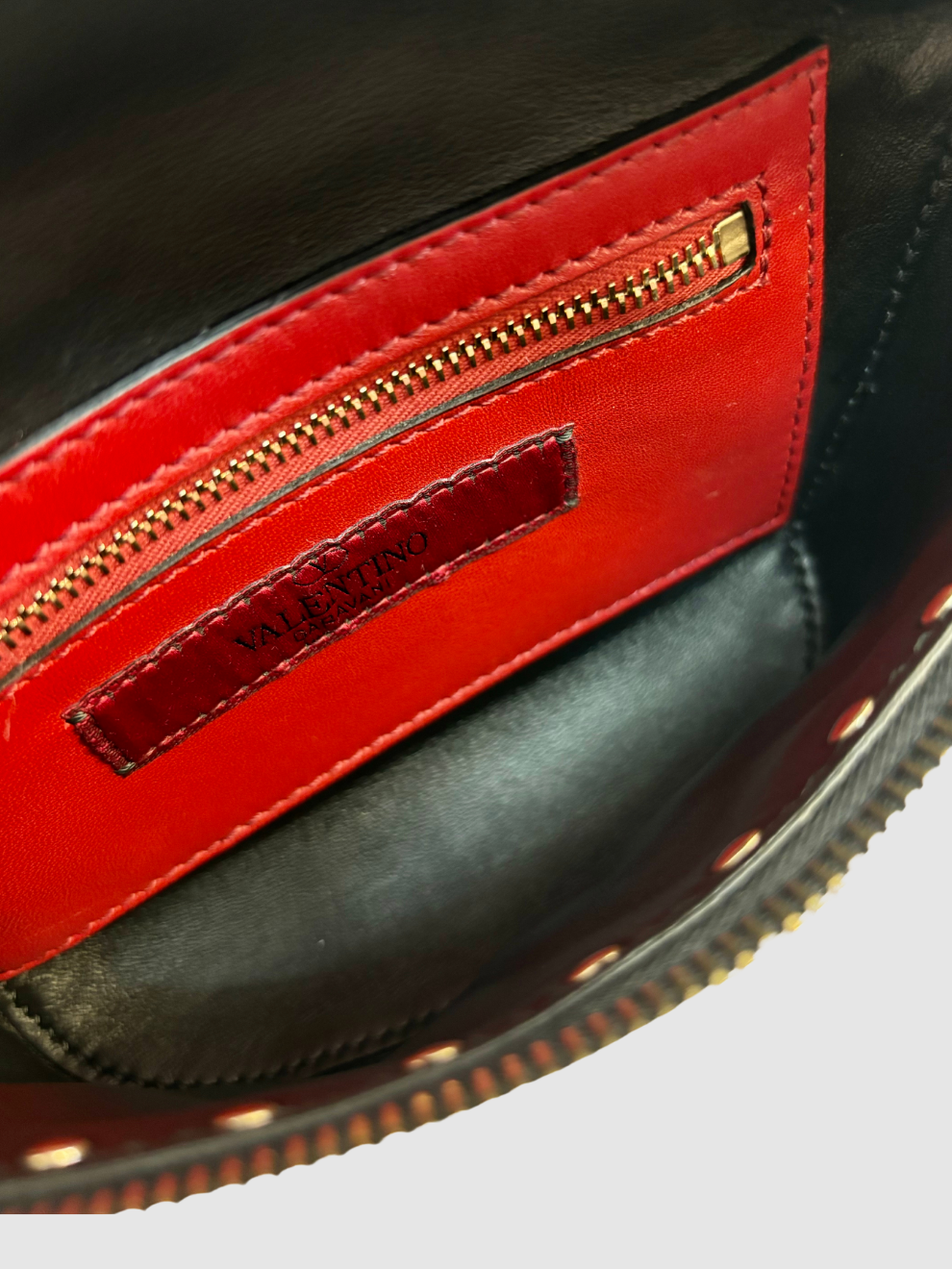 Schwarze Rockstud Spike Beltbag von Valentino