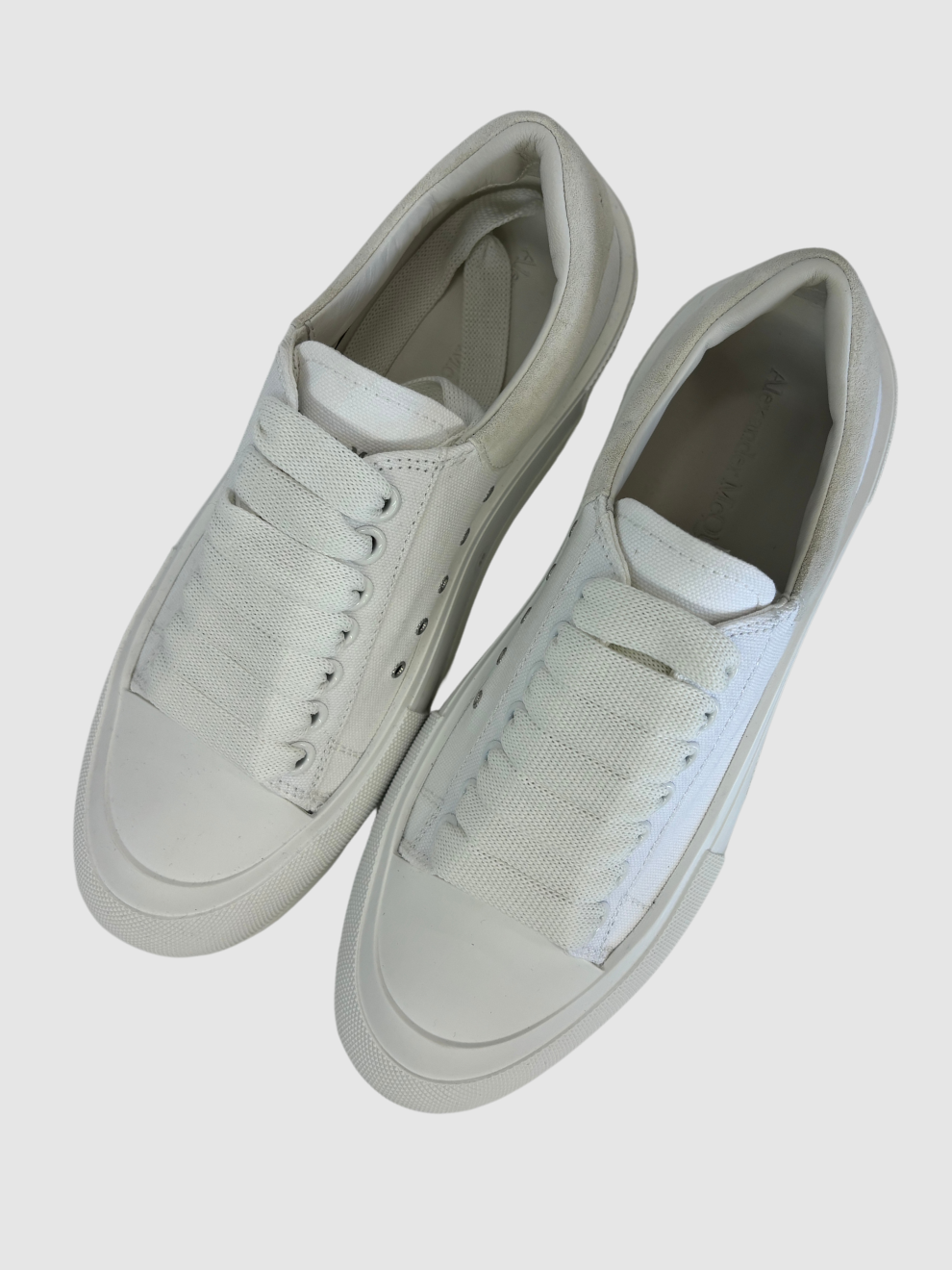 Weiße Deck Plimsoll Sneaker von Alexander McQueen