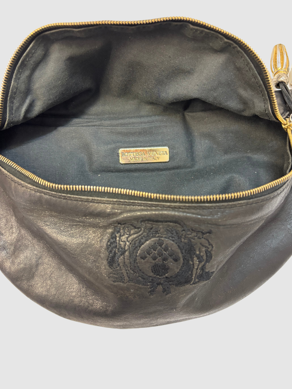 Schwarze Vintage Umhängetasche von Bottega Veneta