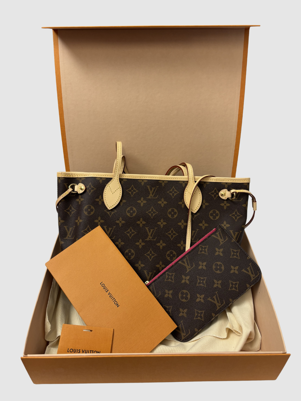 Braune Louis Vuitton Neverfull PM