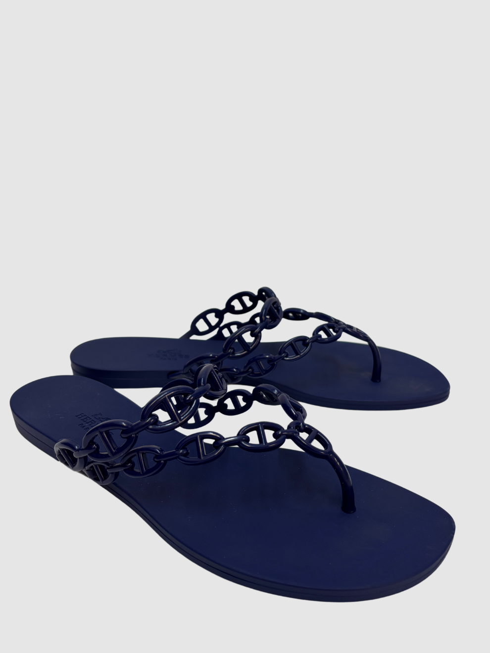 Dunkelblaue Flip-Flops Island von Hermès