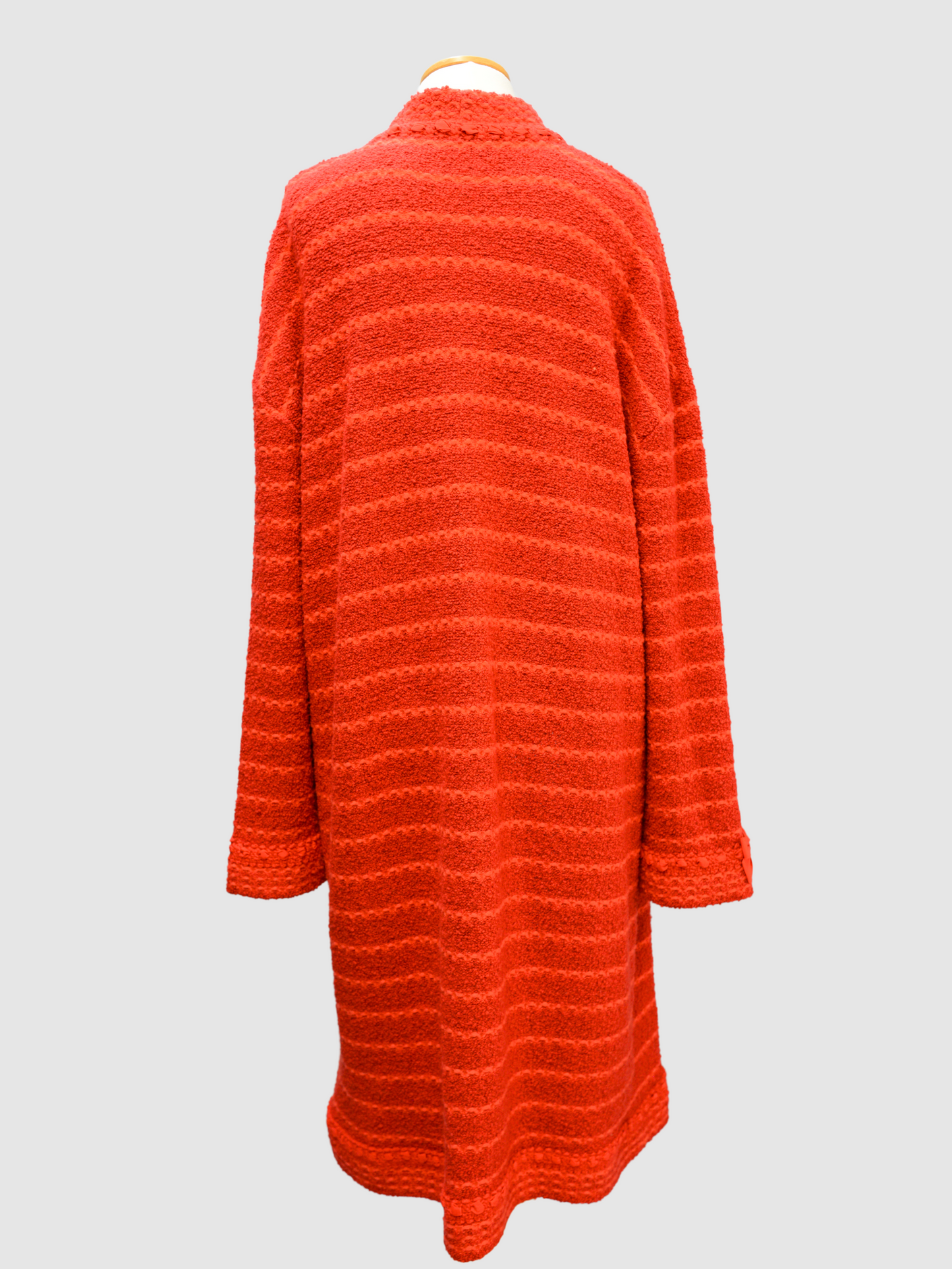 Rot-Orange gestreifter Strickmantel von Gucci