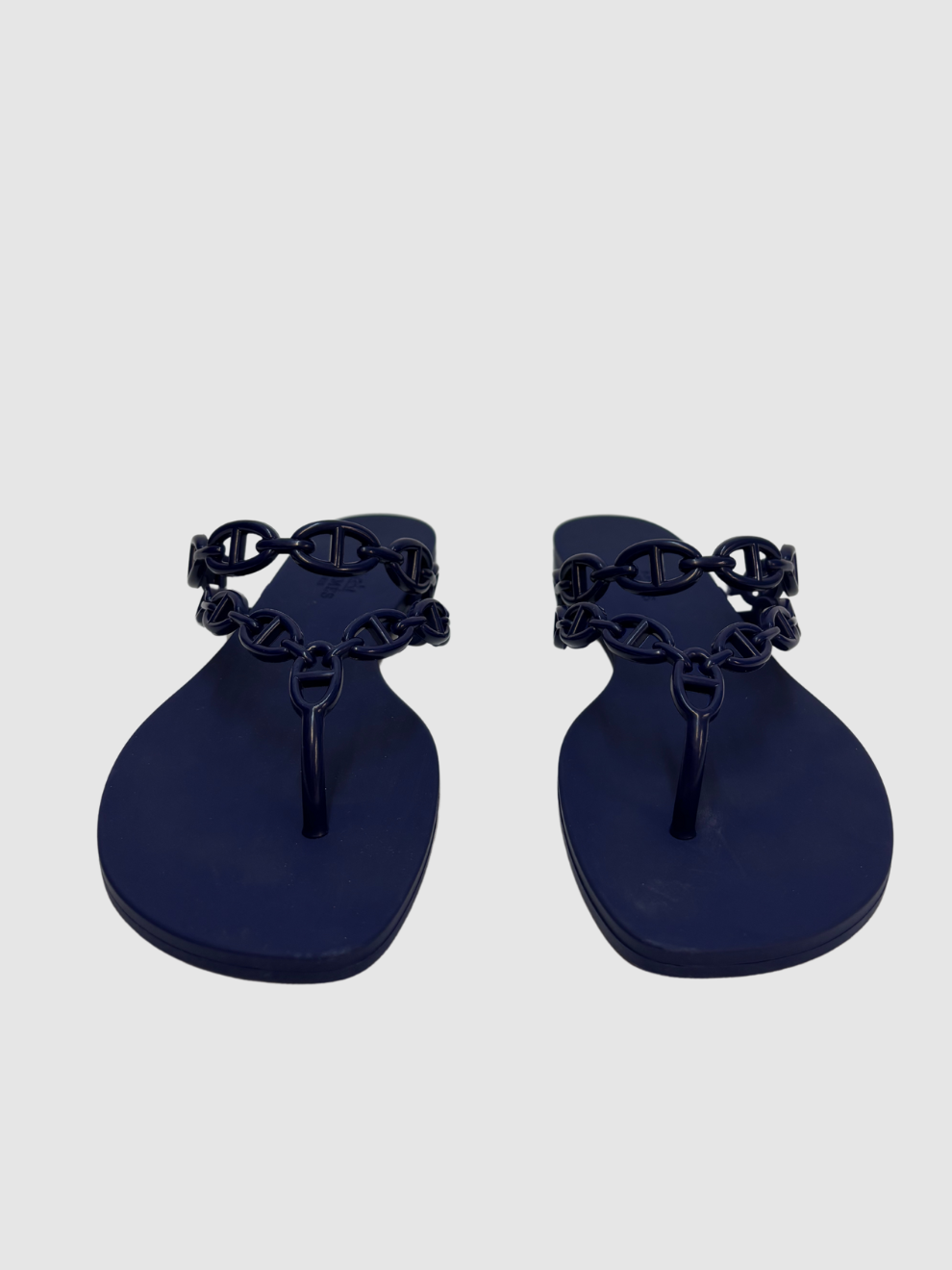 Dunkelblaue Flip-Flops Island von Hermès