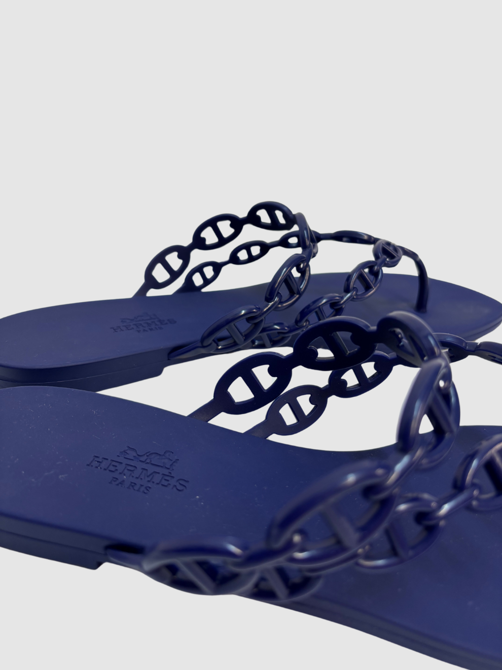 Dunkelblaue Flip-Flops Island von Hermès