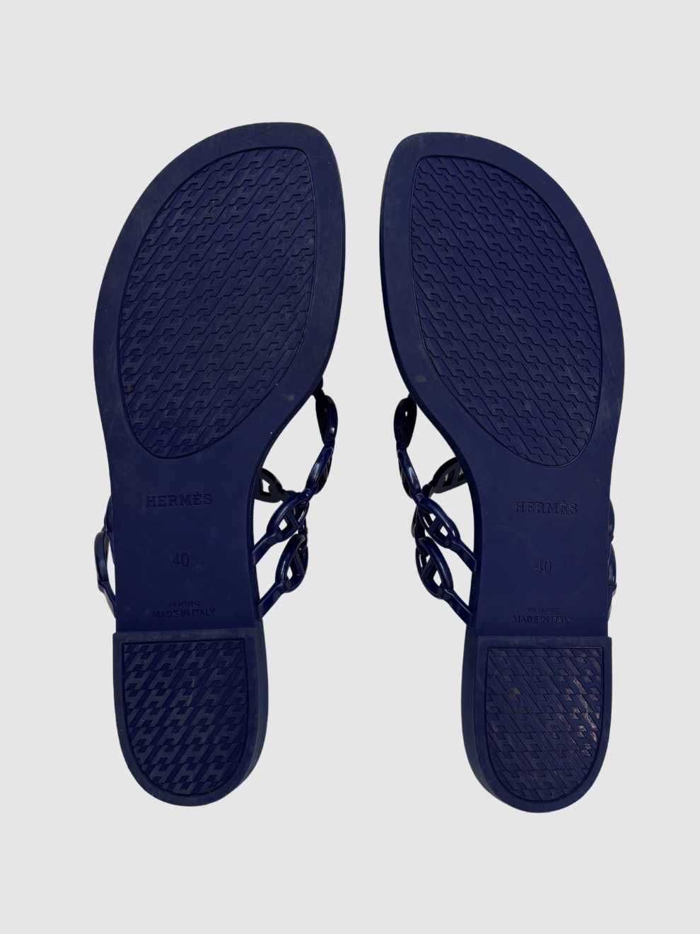 Dunkelblaue Flip-Flops Island von Hermès