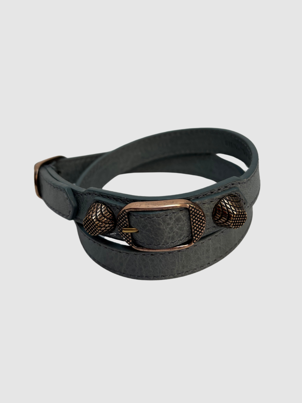 Graues Lederarmband von Balenciaga