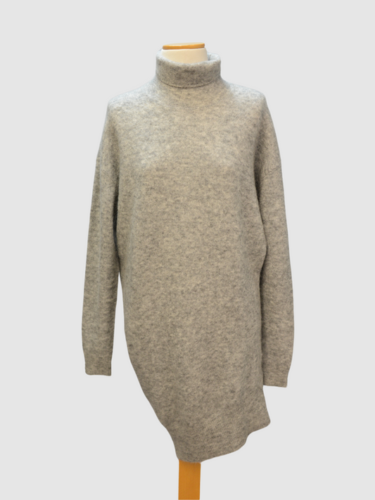 Hellgraues Mohair-Pullikleid von Acne Studios