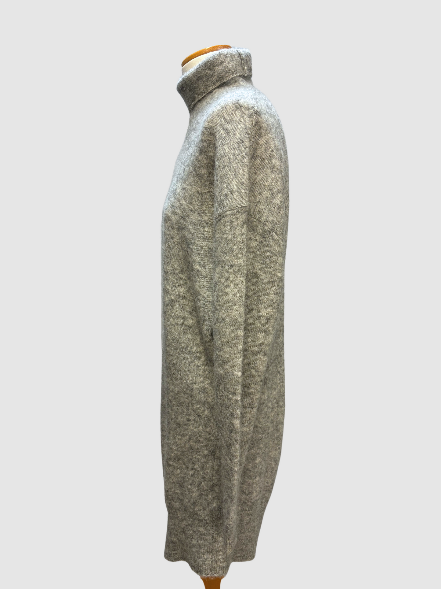 Hellgraues Mohair-Pullikleid von Acne Studios