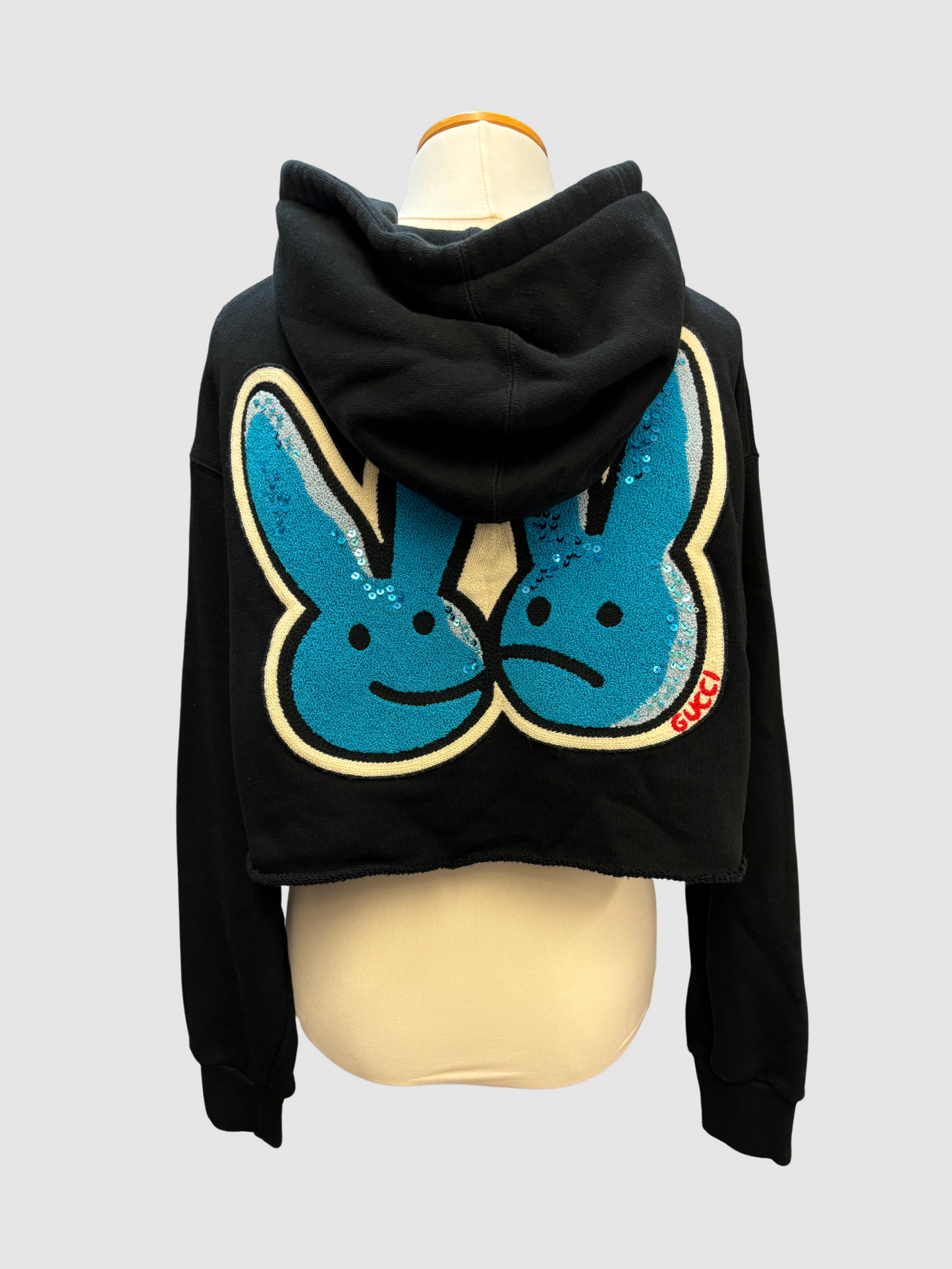 Schwarzer cropped Lunar New Year Hoodie von Gucci