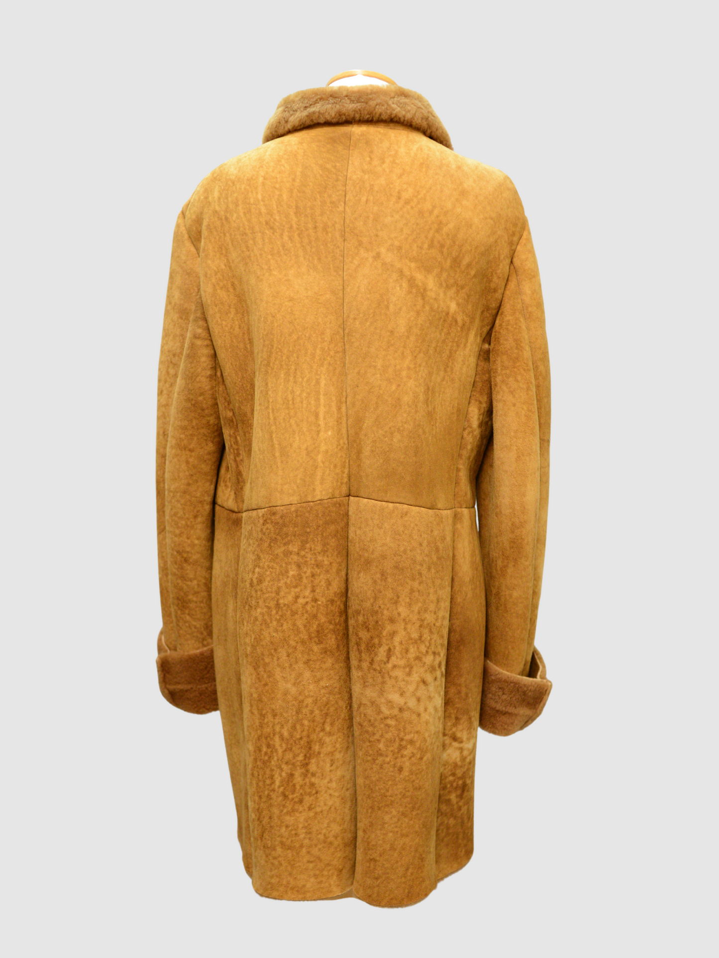 Brauner Vintage Lammfellmantel von Jil Sander