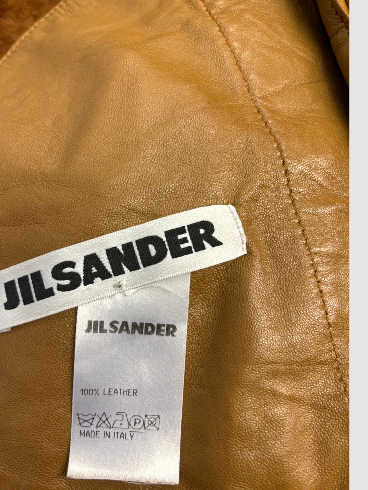 Brauner Vintage Lammfellmantel von Jil Sander