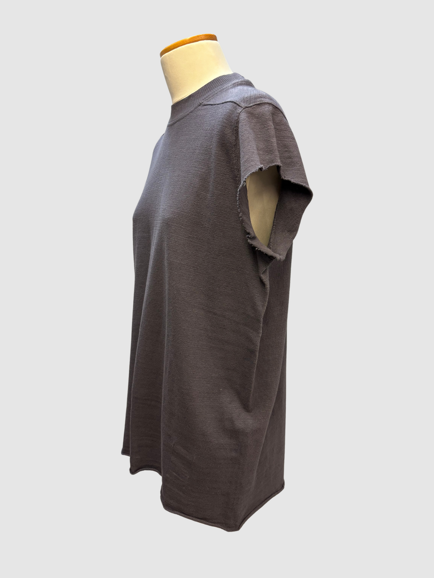 Sweat-Tank Top in lila-grau von Rick Owens drkshdw