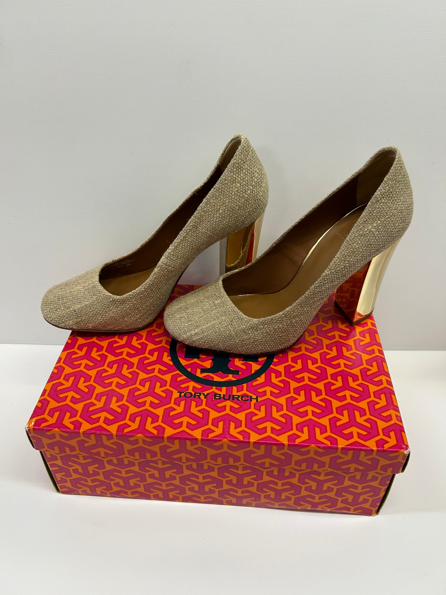 Beige Canvas-Pumps von Tory Burch