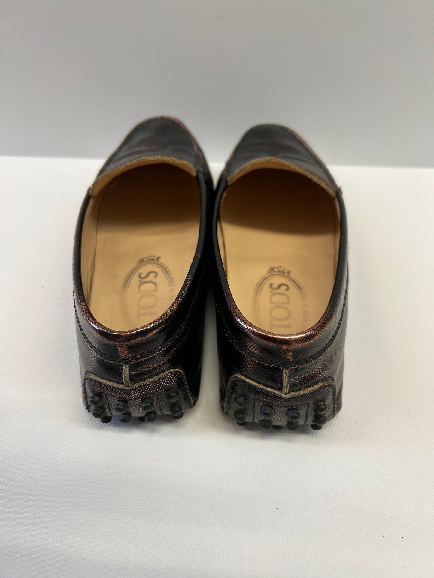 Messingfarbene Loafer von Tod's