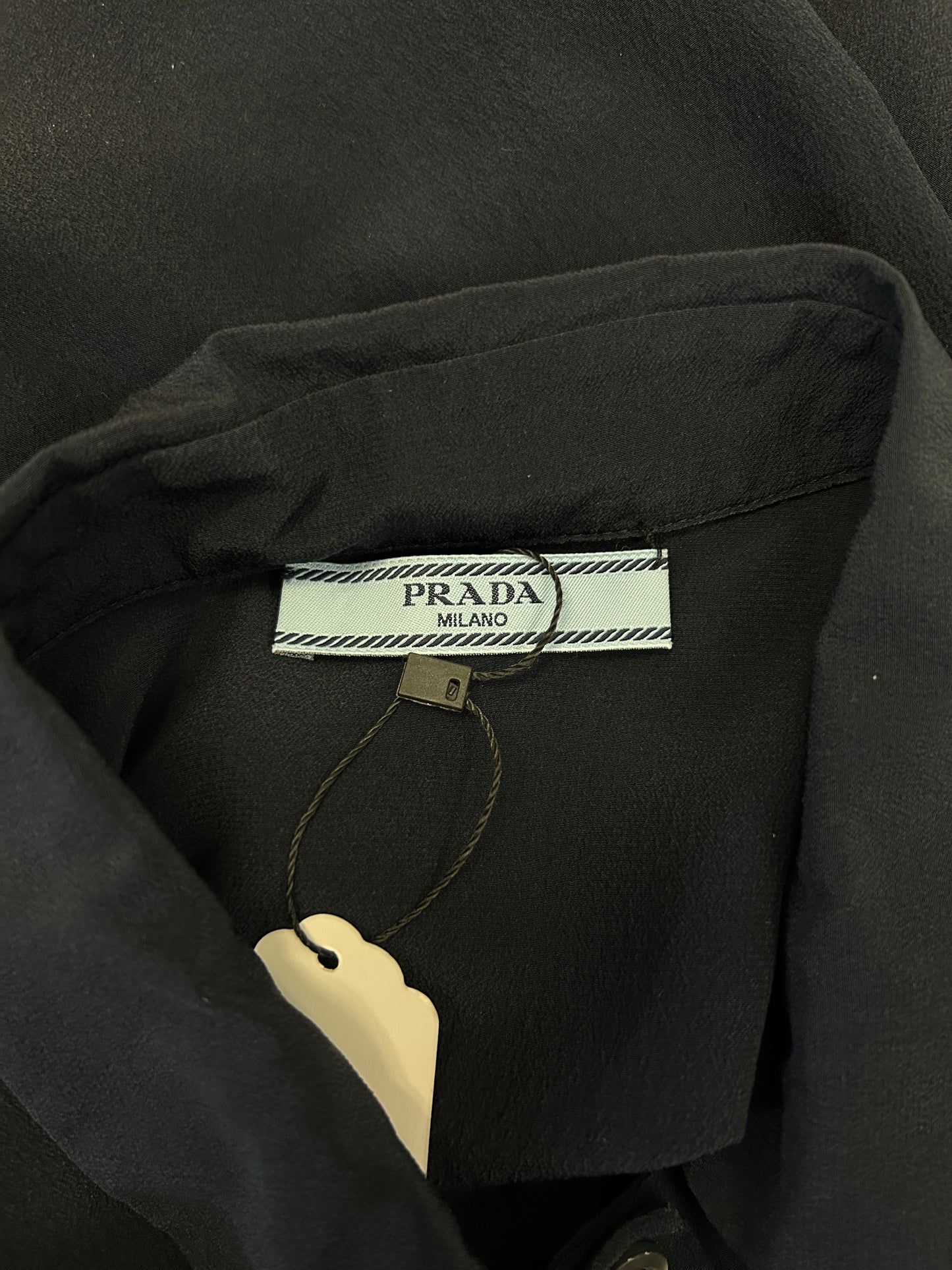 Blaues Seiden-Top von Prada