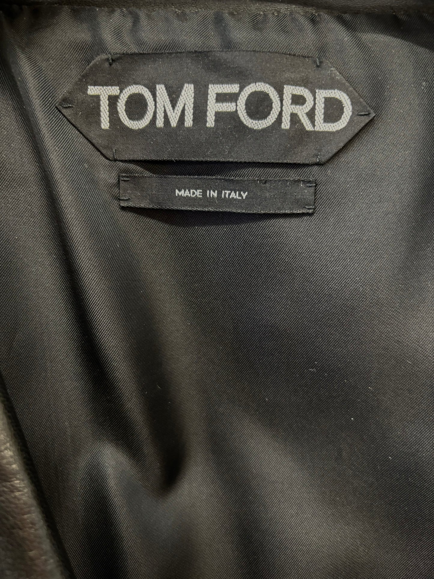 Schwarzer Lederblazer von Tom Ford