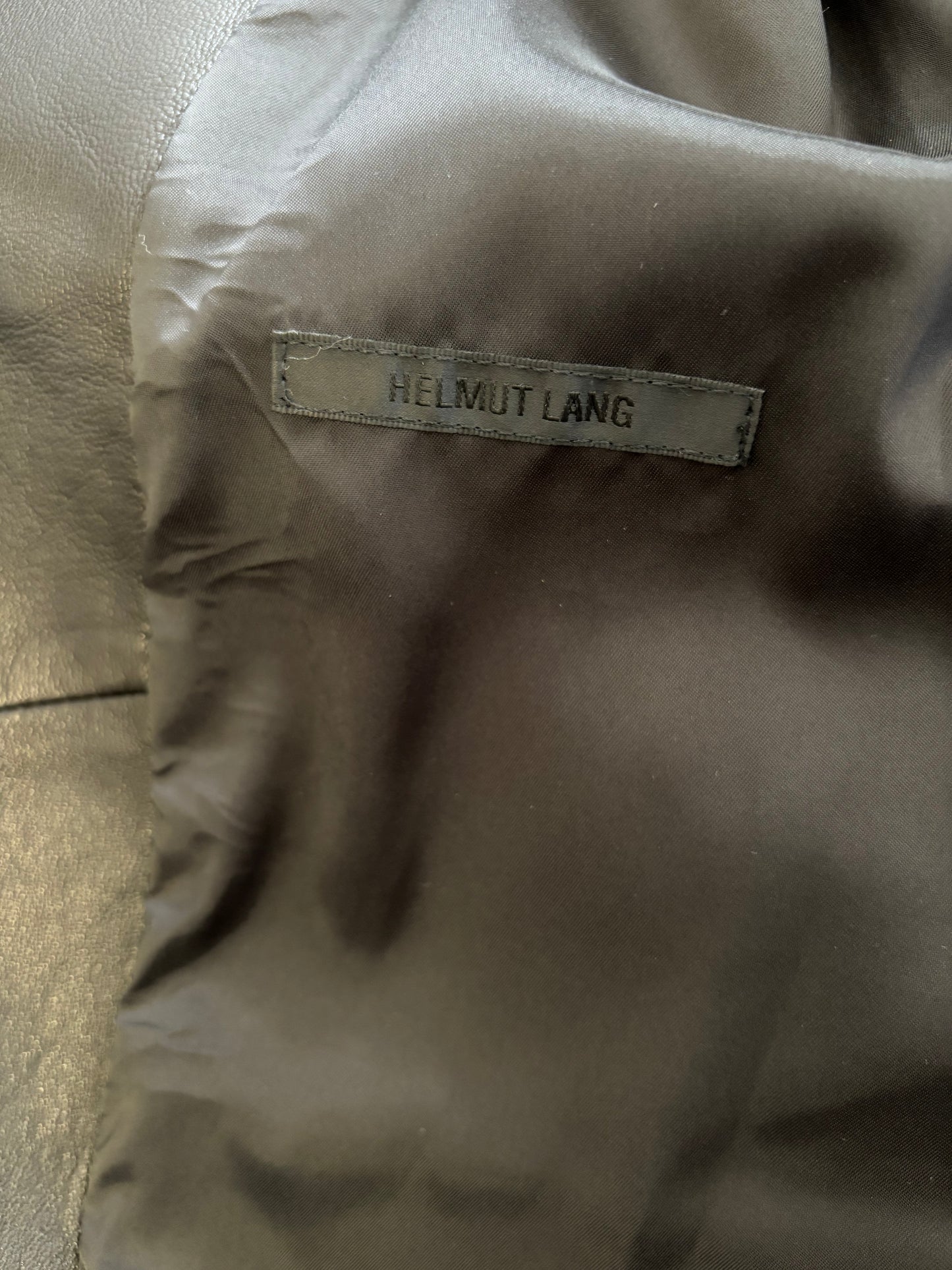 Schwarzer Lederblazer von Helmut Lang