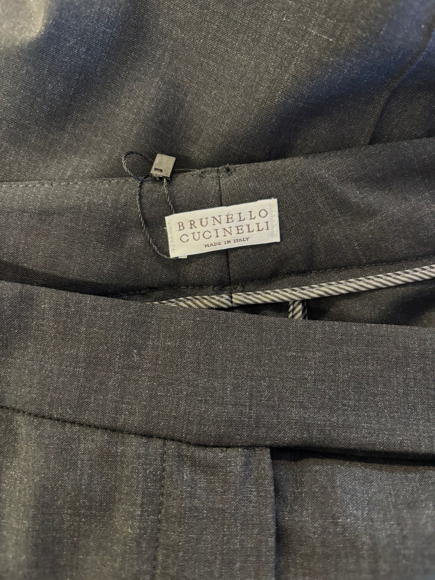 Dunkelgraue Wollhose von Brunello Cucinelli