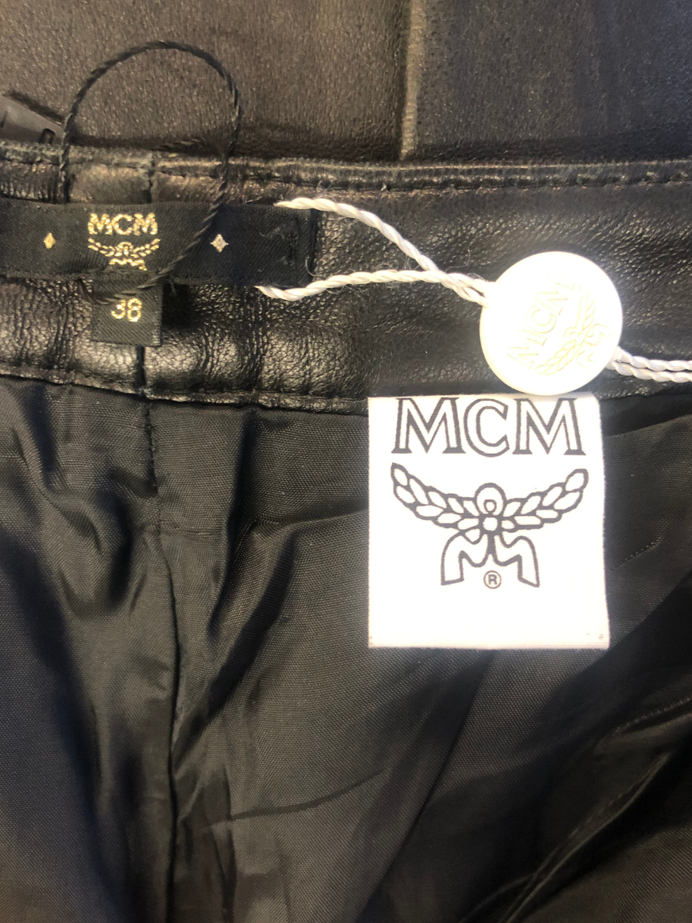 Schwarze Lammleder-Hose von MCM