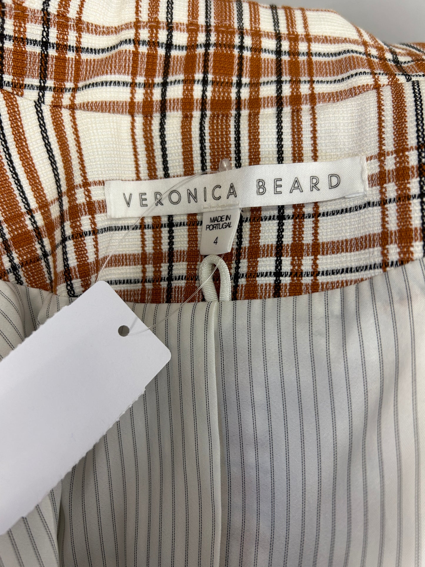 Braun-weißer Blazer von Veronica Beard