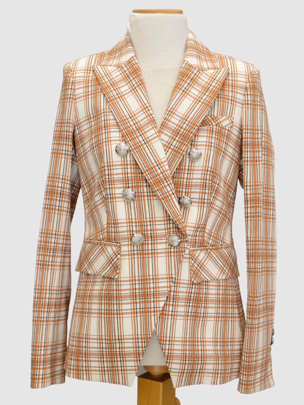 Braun-weißer Blazer von Veronica Beard