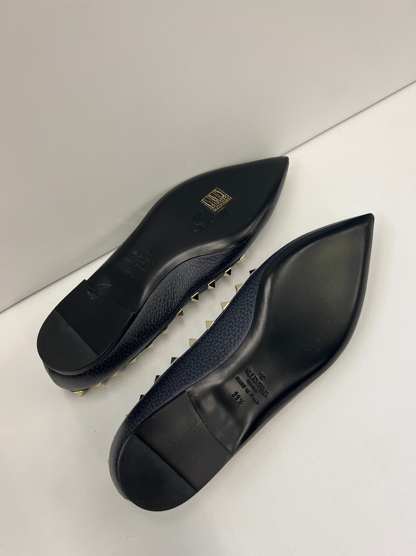 Blaue Valentino-Star-Stud-Ballerinas