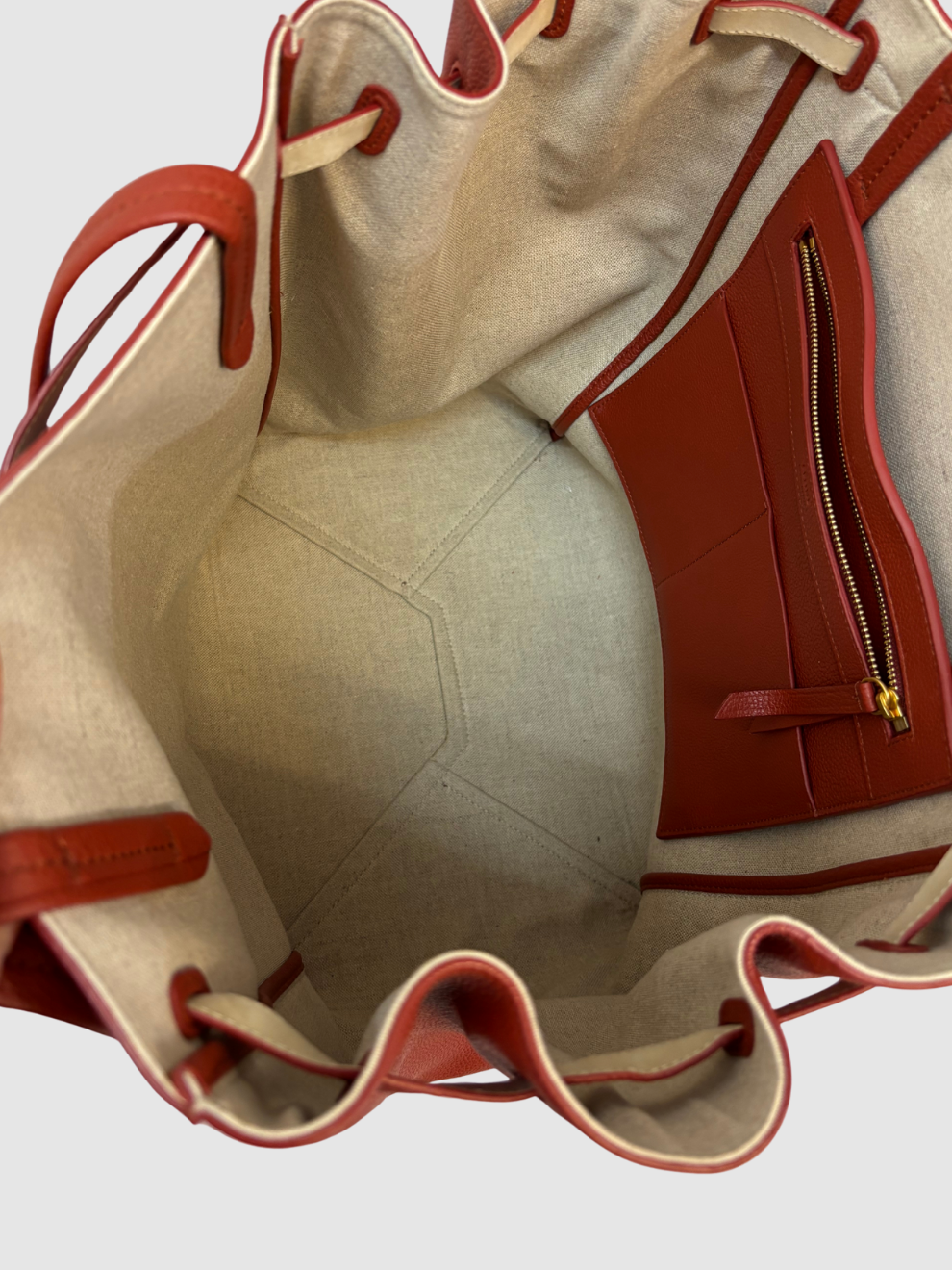 Rostbraune Cabas Phantom Tote von Celine