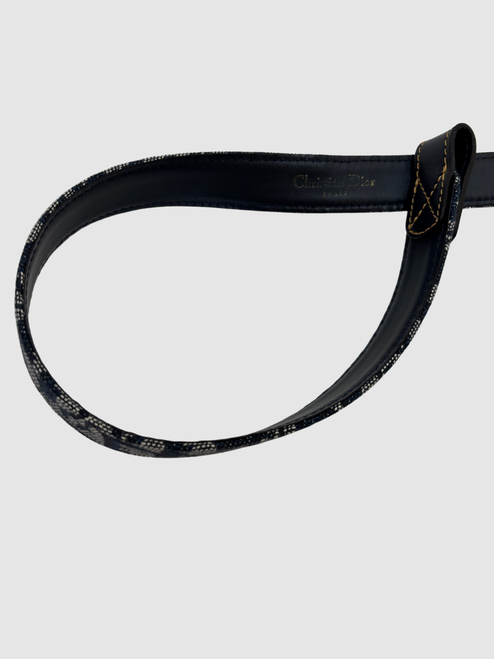 Blau-grauer Dior Saddle Vintage Gürtel