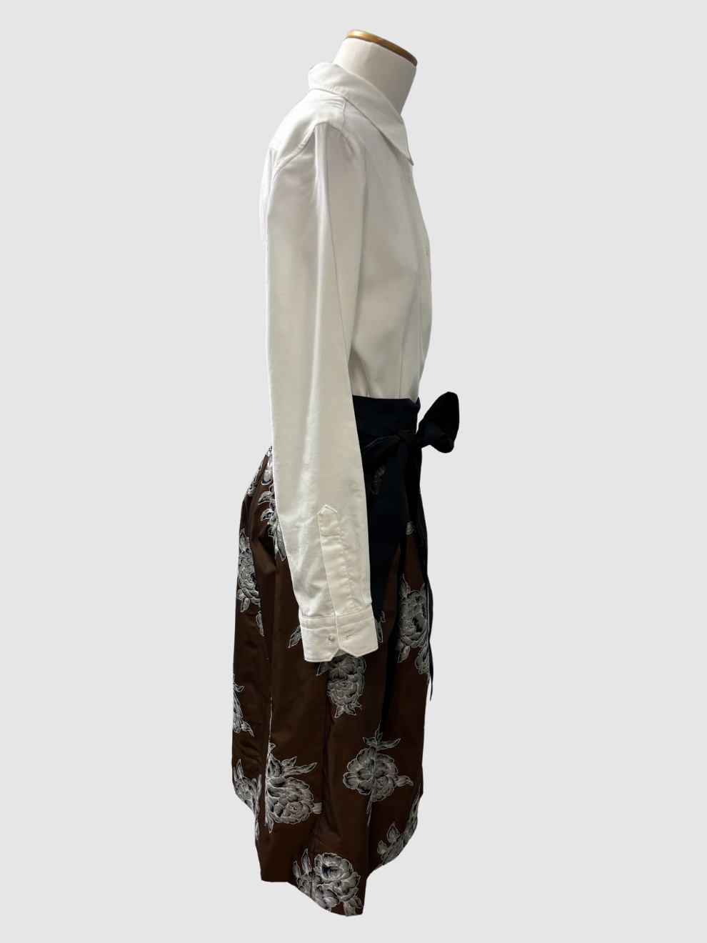 Weiß-braunes Blusenkleid von Sara Roka