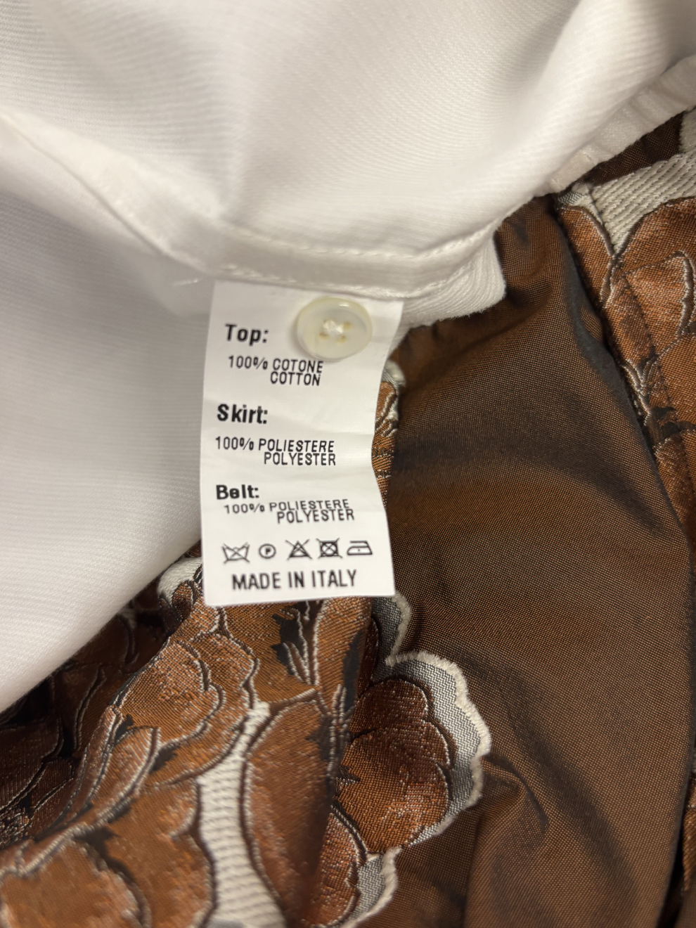 Weiß-braunes Blusenkleid von Sara Roka