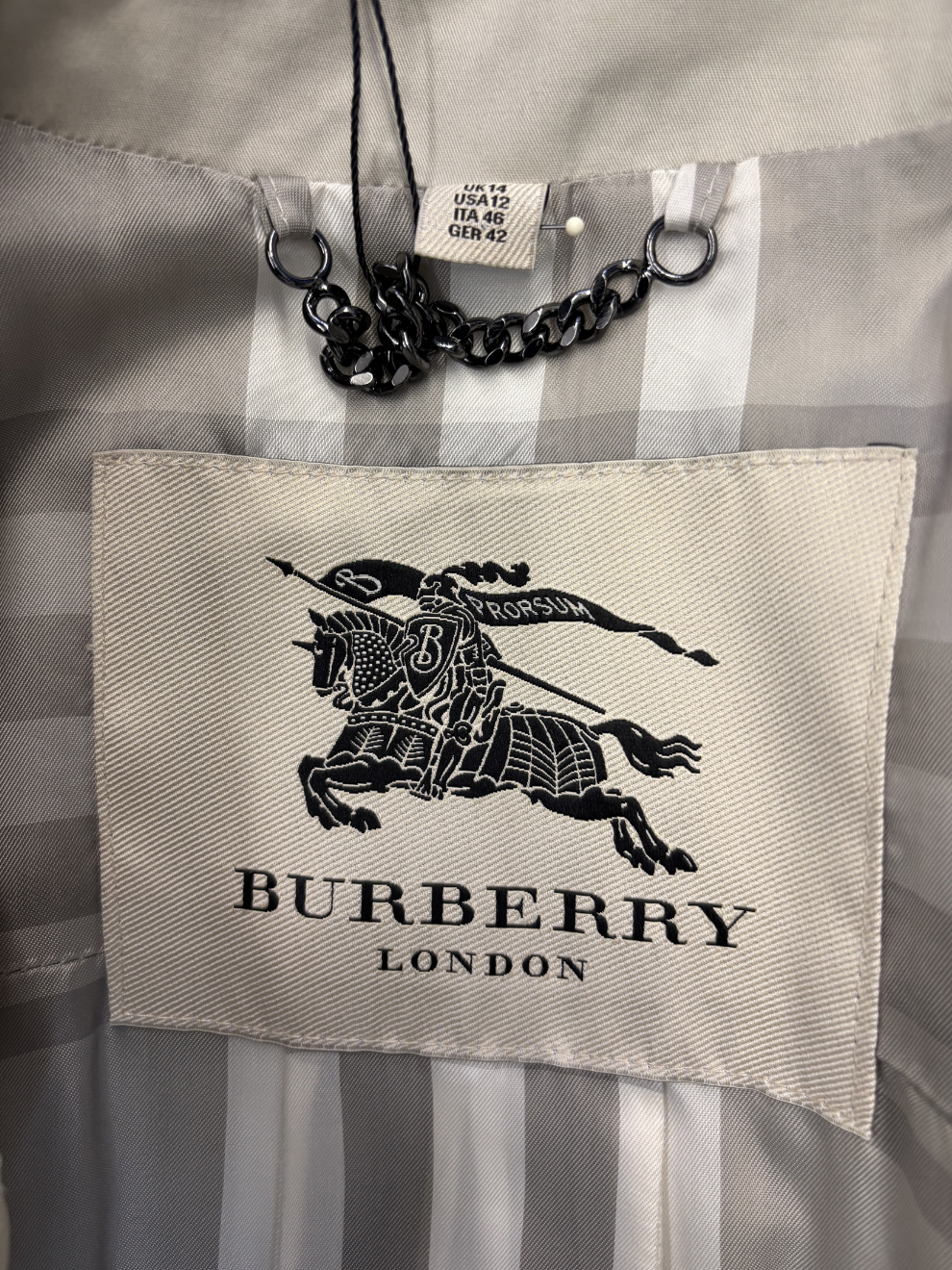Hellbeiger Kurzmantel einreihig Burberry