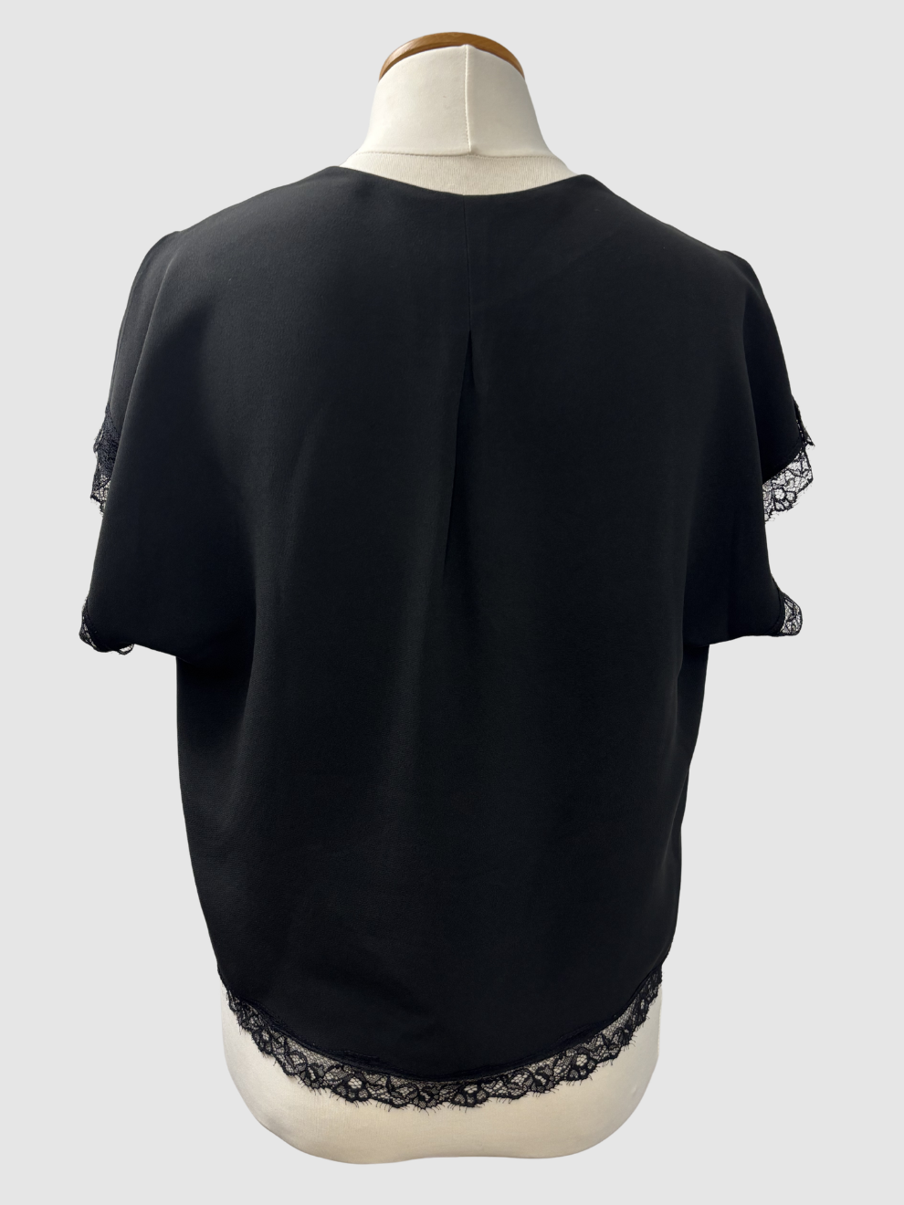 Schwarzes Top mit Spitze von Miu Miu