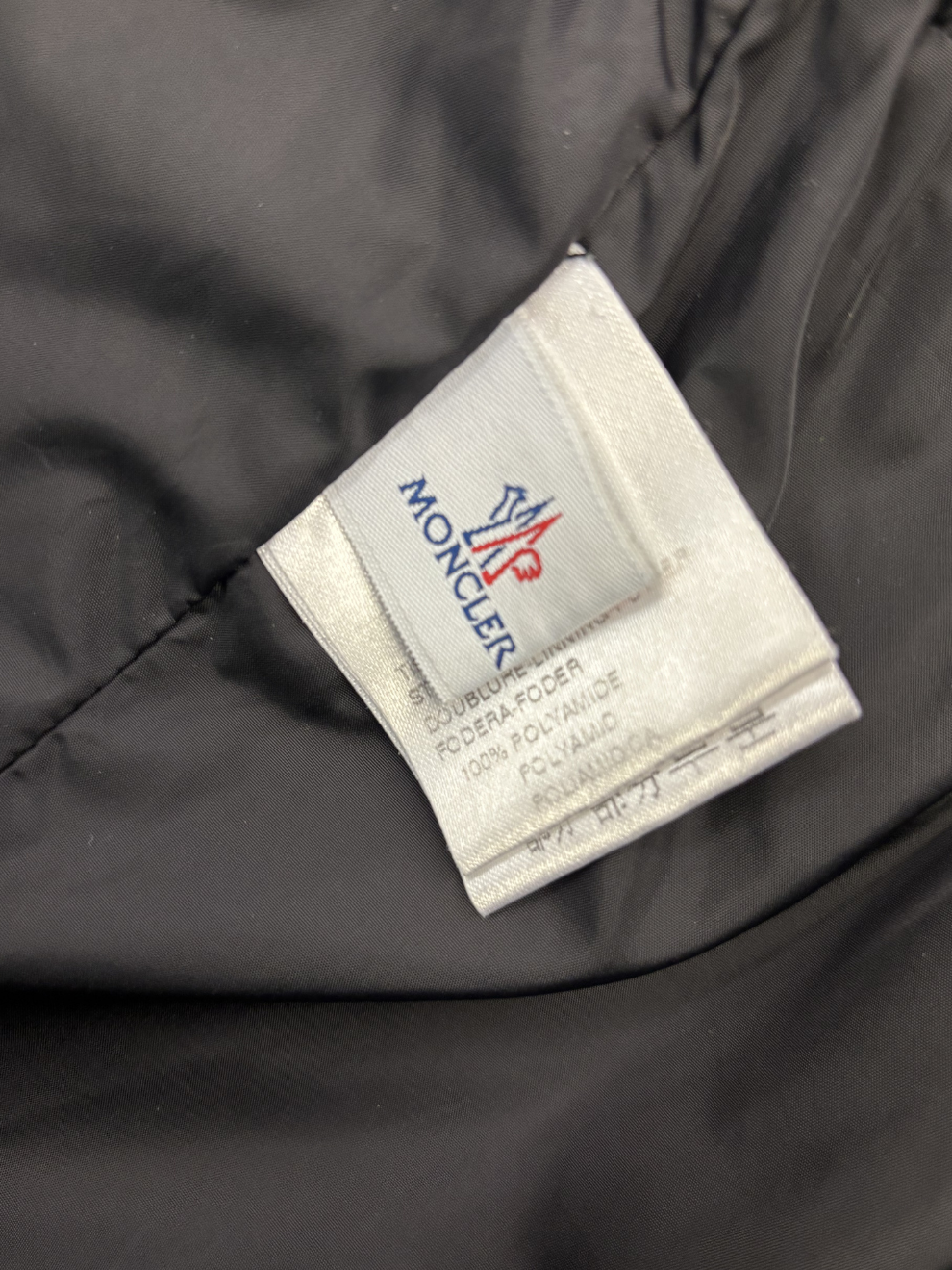 Schwarzer Übergangs Regen Parka Moncler